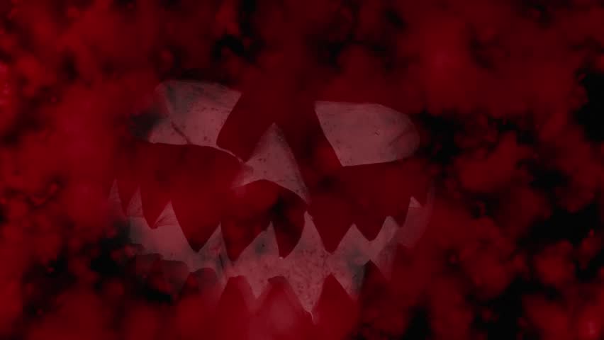 Halloween logo on red dark grunge background. Perfect for horror, mystery, scary themes and seasonal projects