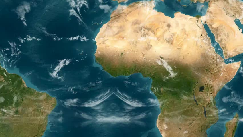 3D Map of Africa Region of Ivory Coast Country with Flag in 1080p format