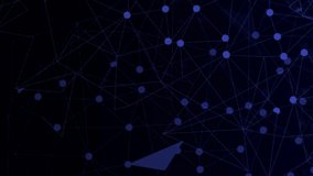 Abstract blue digital network connection glowing lines and nodes forming a futuristic technological interface with binary code overlay - Powered by Shutterstock - Get 15% off with code: PIKWIZARD15