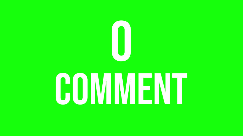 Animated Counter Quickly Increasing Comments from 0 to 2000 comment with white ink drops on a green background