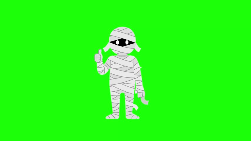 Vector Illustration of Mummy Giving Thumbs Up Gesture