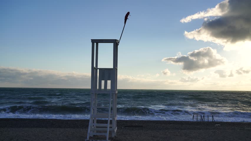Lifeguard Stand Beach Sunrise Ocean
