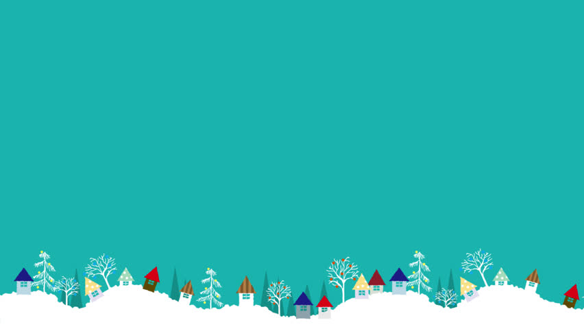 Watercolor style winter background material