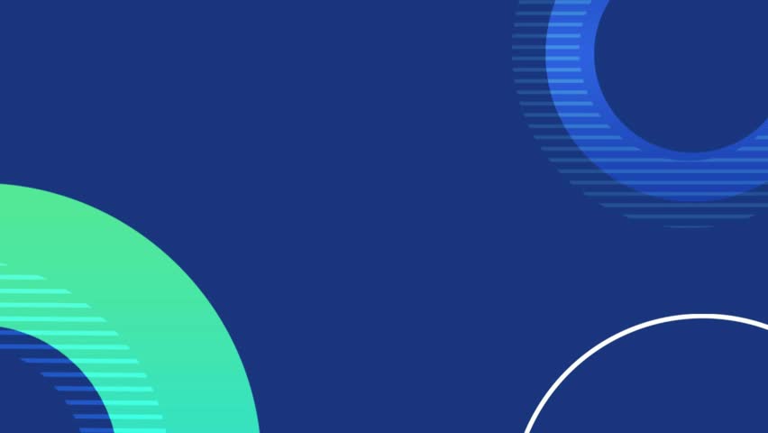 Abstract geometric background animation with circular shapes in blue and green gradients. Minimalist modern motion design, perfect for presentations, digital media, or corporate projects. - Powered by Shutterstock - Get 15% off with code: PIKWIZARD15