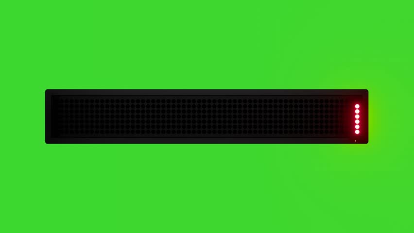 ALWAYS KEEP FIRST AID KIT WITH YOU Scrolling Red Dot Matrix LED Text Animation on Green Screen Seamless Loop