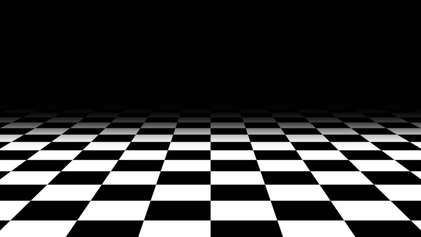 Checkerboard perspective floor 4k video	
