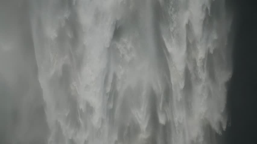 Slow-motion footage of huge waterfall in Iceland