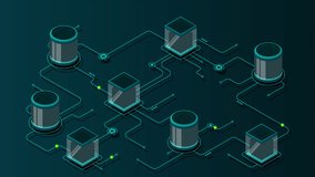 Isometric concept of big data processing animation. Server energy station of future. Network mainframe infrastructure. 4K video animated in isometric style - Powered by Shutterstock - Get 15% off with code: PIKWIZARD15