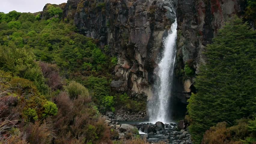 Breathtaking And Beautiful View Of Waterfall in New Zealand
