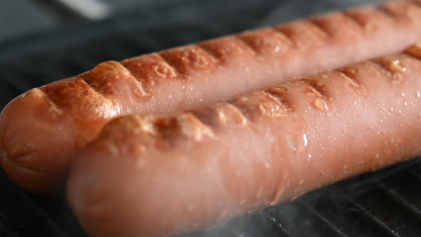 Grilled Sausages on Electric Home Grill