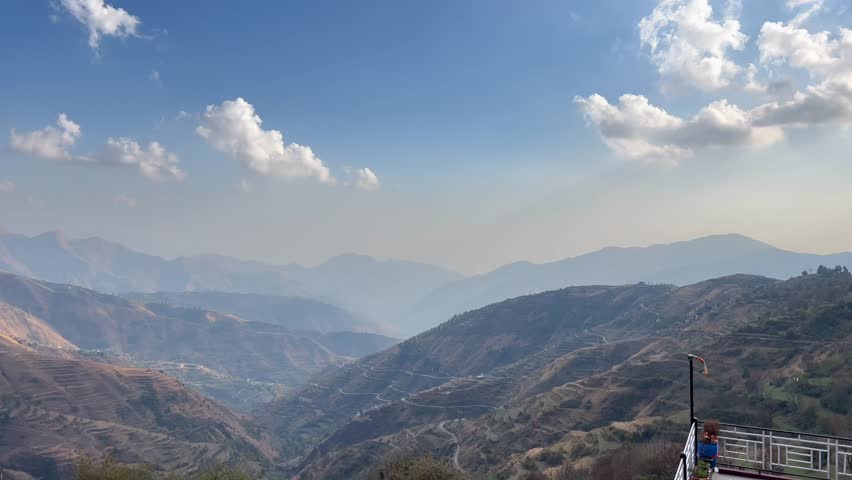 Uttarakhand Landscape India Featuring Majestic Mountains, Scenic Villages, High Hills, Green Valleys, Himalayan Peaks, Natural Beauty, Rural Charm, Serene Wilderness, Timeless Scenic Wonders