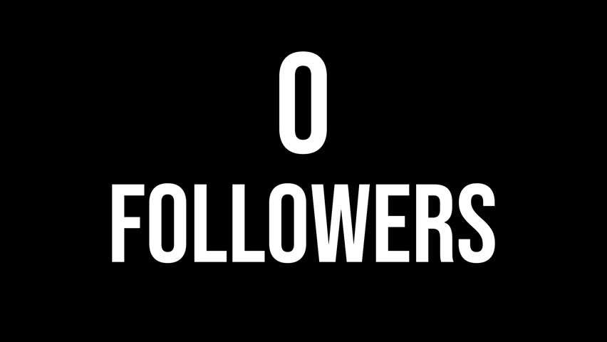 Animation counter number followers motion graphic suitable for social media from 0 to 2000 followers with white ink drops on a black background