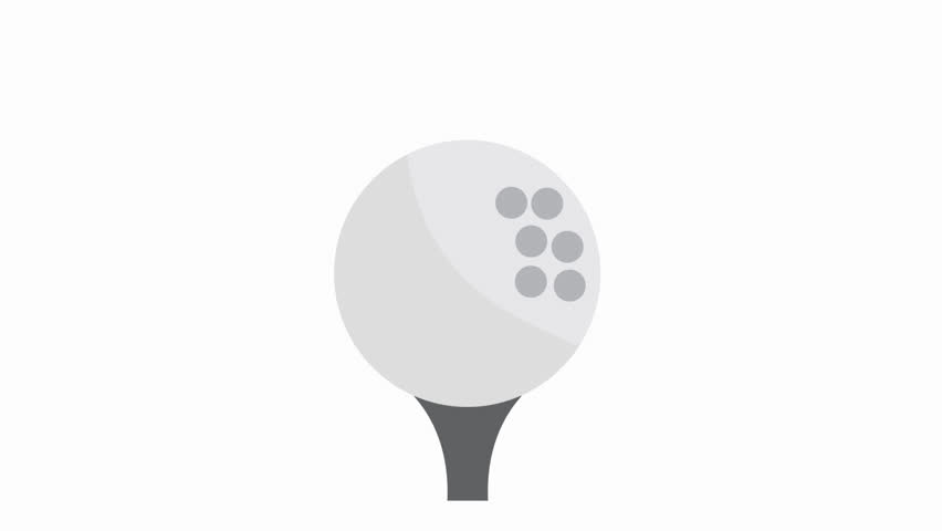 golf ball  icon animation simple flat