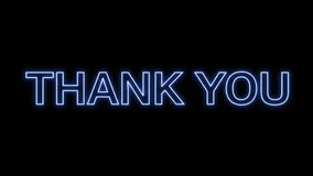 Animated THANK YOU message with an initial digital glitch and RGB distortion dissolving into a bright blue neon glow on a black background, perfect for video ending.

 - Powered by Shutterstock - Get 15% off with code: PIKWIZARD15
