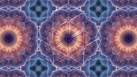 A luminous fractal mandala featuring a hexagonal lattice sacred geometry glyph. This seamless 4K60 loop features star-like energy bursts - is perfect for meditation visuals, VJ sets, and stage design. - Powered by Shutterstock - Get 15% off with code: PIKWIZARD15