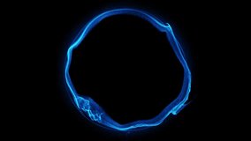 A mesmerizing blue light particle ring forms a cosmic portal in this abstract 3D rendering, continuously flowing and transforming in a seamless loop. Perfect for sci-fi. - Powered by Shutterstock - Get 15% off with code: PIKWIZARD15