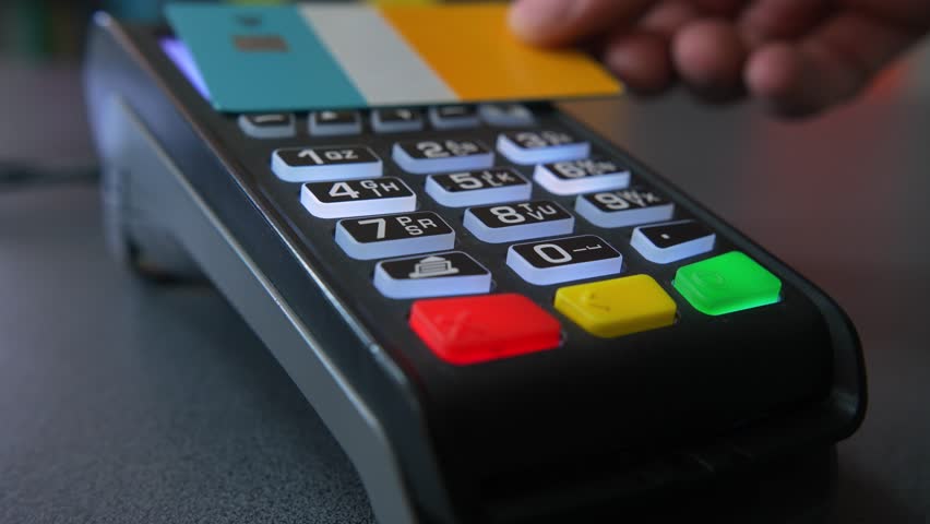 Contactless Credit Card Payment on POS Terminal – Tap to Pay Concept