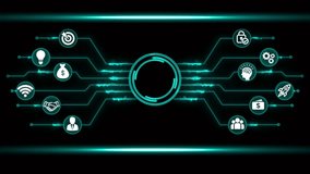 Futuristic digital network diagram with WMS in center and business icons Warehouse Management System - Powered by Shutterstock - Get 15% off with code: PIKWIZARD15