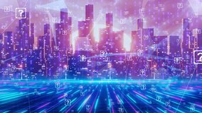 4K Futuristic Digital Cityscape with Data Streams - Powered by Shutterstock - Get 15% off with code: PIKWIZARD15