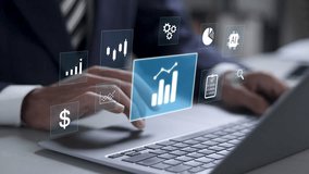 Business analytics intelligence BI concept, Data processing by AI, big data technology and data science. Artificial intelligence for analyze data automated chart graph.  - Powered by Shutterstock - Get 15% off with code: PIKWIZARD15