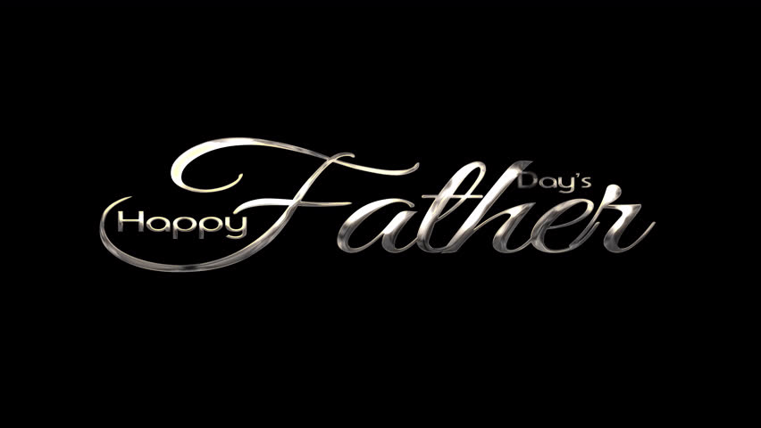 happy fathers day in elegant silver lettering featuring elegant style and simple motion animation. Suitable for greeting cards, overlay video with father's day theme