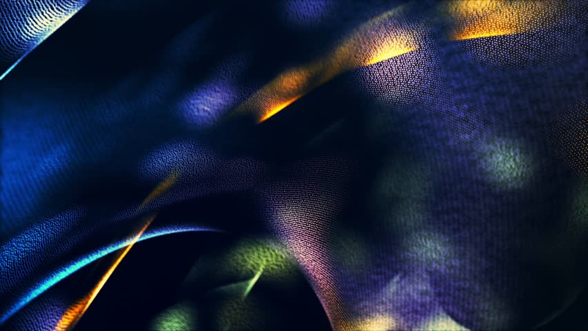 Abstract Royal Tapestry - Elegant Gold and Blue Luxury Damask Fabric Loop 4K