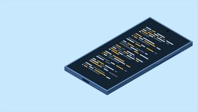 Isometric smartphone animation. Program code on smartphone screen. Isometric technology. 4K video animated in isometric style - Powered by Shutterstock - Get 15% off with code: PIKWIZARD15