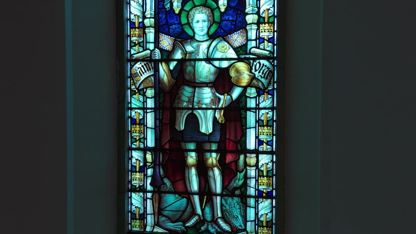St. George Stained Glass (Mid Shot Pull Away)