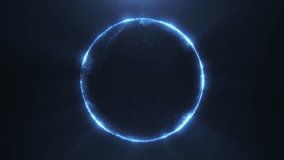 Abstract elegant futuristic digital particle wave energy on a dark modern background. Energy ball of bright dots, movement of a spherical ball. Seamless looping.  - Powered by Shutterstock - Get 15% off with code: PIKWIZARD15