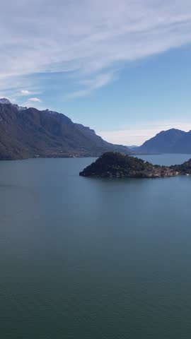 A Serene View of Como Lake, Italy, Nestled Amidst Majestic Mountains