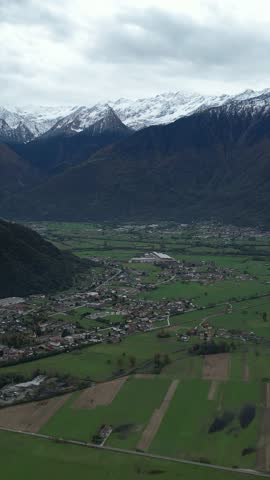 A Serene Town Nestled Among Majestic Mountains in Beautiful Como Lake, Italy