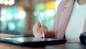 Close-up of a businesswoman using stylus on digital tablet with holographic global map and AI progress circle, symbolizing artificial intelligence, machine learning, and data-driven global technology. - Powered by Shutterstock - Get 15% off with code: PIKWIZARD15