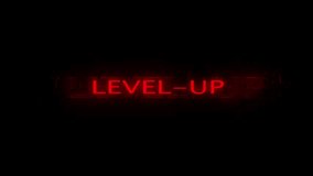 LEVEL UP neon text loop animation on black background. Video animation of level up title animation. seamless loop animation on black background - Powered by Shutterstock - Get 15% off with code: PIKWIZARD15