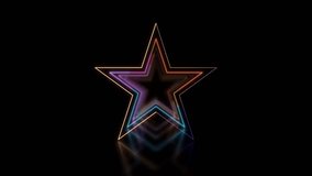 Neon star shapes corridor on black background - Powered by Shutterstock - Get 15% off with code: PIKWIZARD15