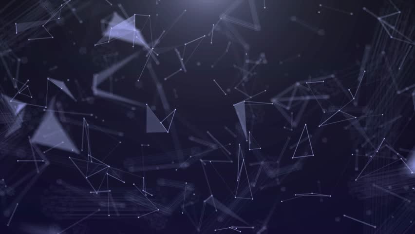 dark blue plexus lines and dots connection motion.Plexus background of blue glowing lines.Digital technology, network connection futuristic visualization