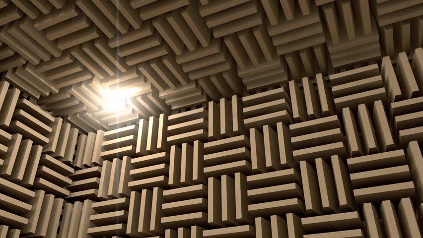 Sound proof room, anechoic chamber.