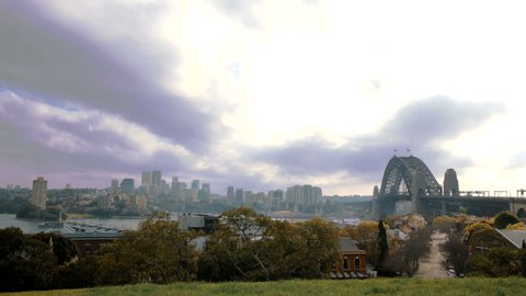 Sydney bridge from Observatory Park, Australia