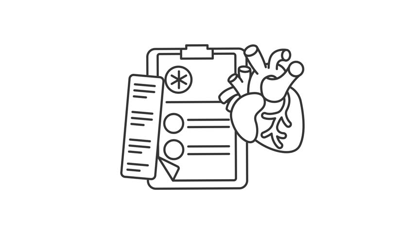 Heart Report Medical Icon Animation