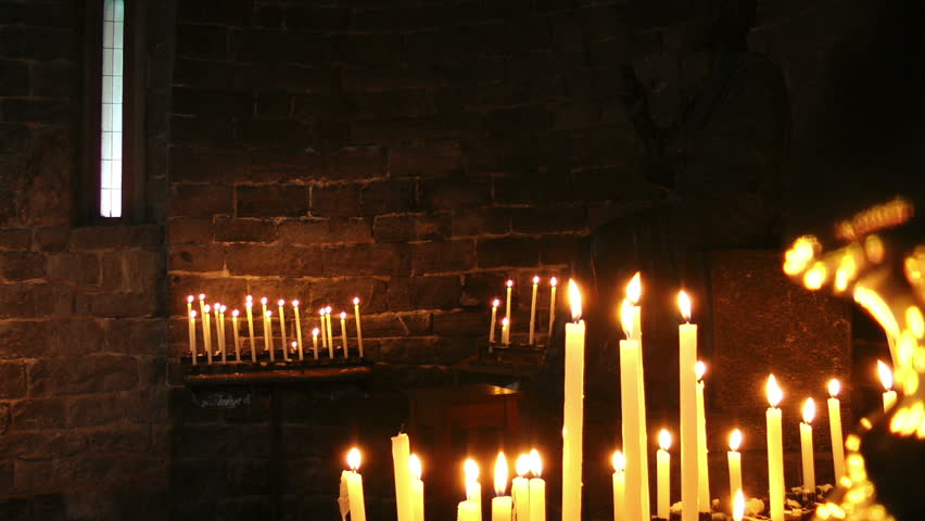 Burning candles, Church of Saint Peter, Portovenere