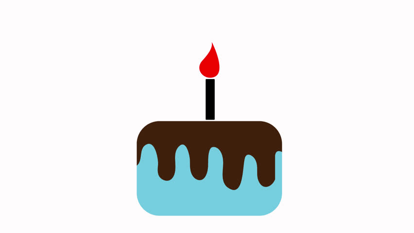  birthday cake icon animation simple  