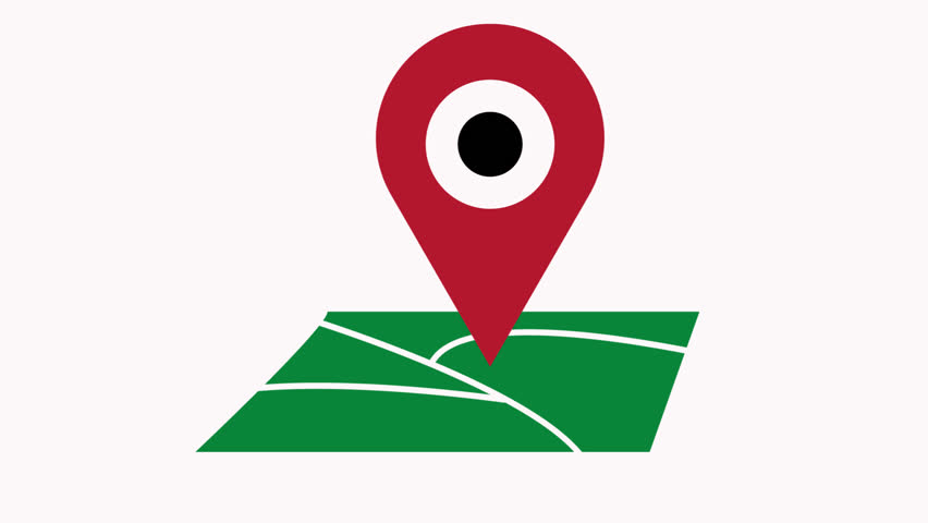 map pin  icon animation simple flat
