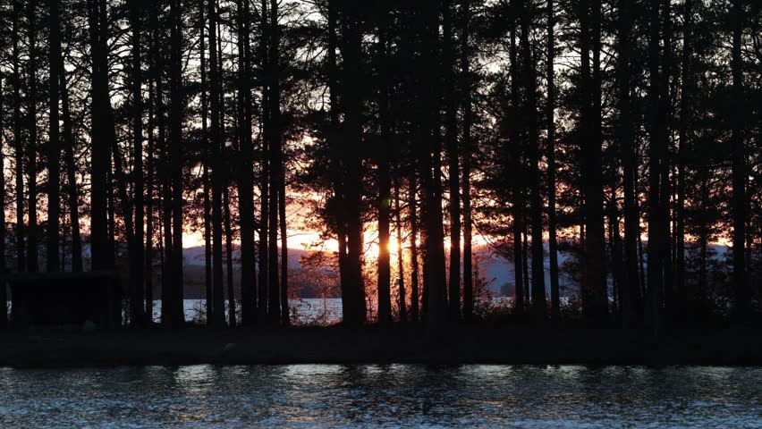 Tällberg, Sweden A dramatic sunset over Lake Siljan. 