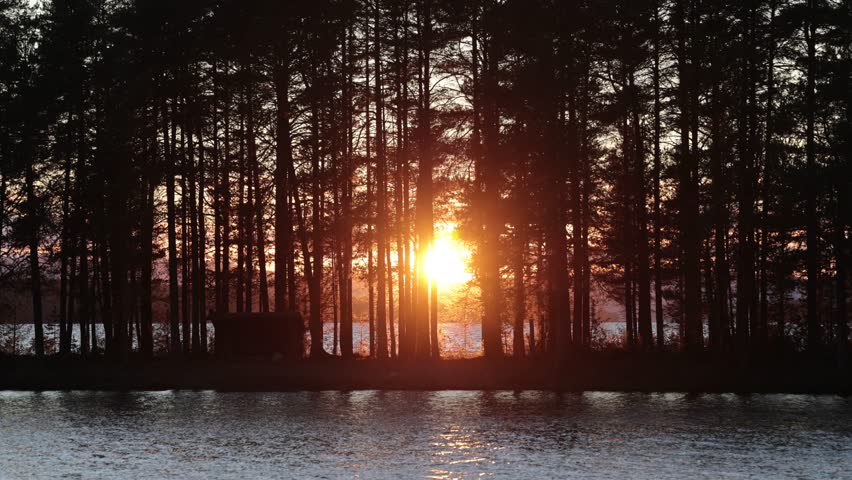 Tällberg, Sweden A dramatic sunset over Lake Siljan. 