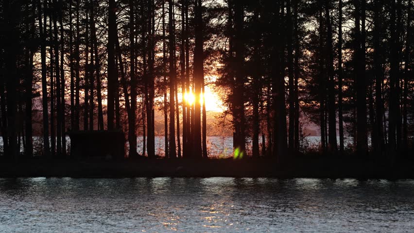 Tällberg, Sweden A dramatic sunset over Lake Siljan. 