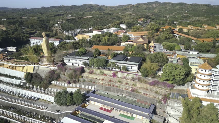Fo Guang Shan, Dashe, Kaohsiung, Taiwan(Aerial_Shot)-4K_HDR_Dlog_佛光山