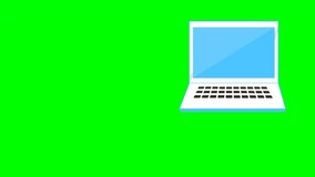 File transfer animation with smartphone and computer. Hand holding smartphone, files flying to computer. Digital data movement concept. Modern technology process scene. - Powered by Shutterstock - Get 15% off with code: PIKWIZARD15