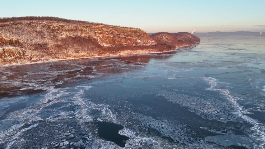 Aerial view of the Hudson River