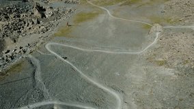Rugged downhill POV biking shot with rocky switchbacks and alpine surroundings. Filmed on the famous Ischgl trail in Tyrol, Austria. - Powered by Shutterstock - Get 15% off with code: PIKWIZARD15