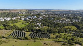 Trier university academic campus and cityscape, science education, college, aerial view, Moselle Valley, Germany - Powered by Shutterstock - Get 15% off with code: PIKWIZARD15