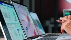 Business Stock Chart Dashboard On Computer And Data Analytics Technology - Powered by Shutterstock - Get 15% off with code: PIKWIZARD15